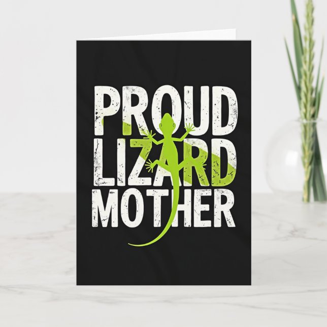 Luminous Reptile Mothers Day Card (Front)