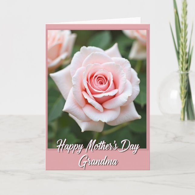 Luminous Rose Mothers Day Card (Front)