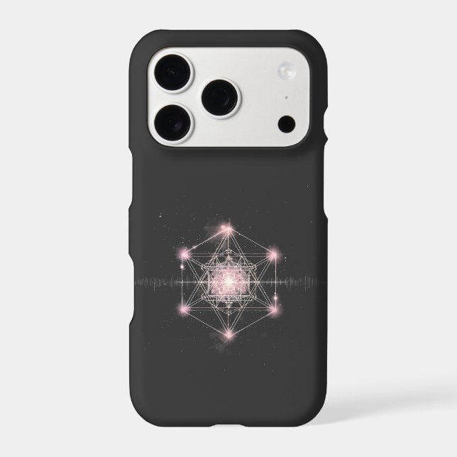 Luminous Sacred Geometry Cosmic Light iPhone Case (Back)