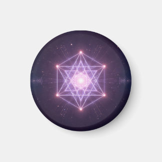 Luminous Sacred Geometry Star Pattern Magnet