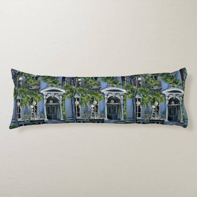 Luminous Shere from Within, New York City Body Pillow (Front)