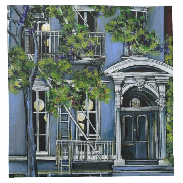 Luminous Shere from Within, New York City Cloth Napkin (Front)