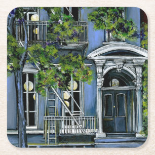 Luminous Shere from Within, New York City Square Paper Coaster