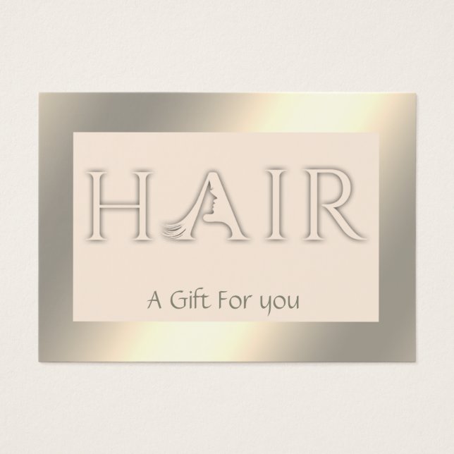 Luminous shiny elegant  HAIR gift certificate (Front)