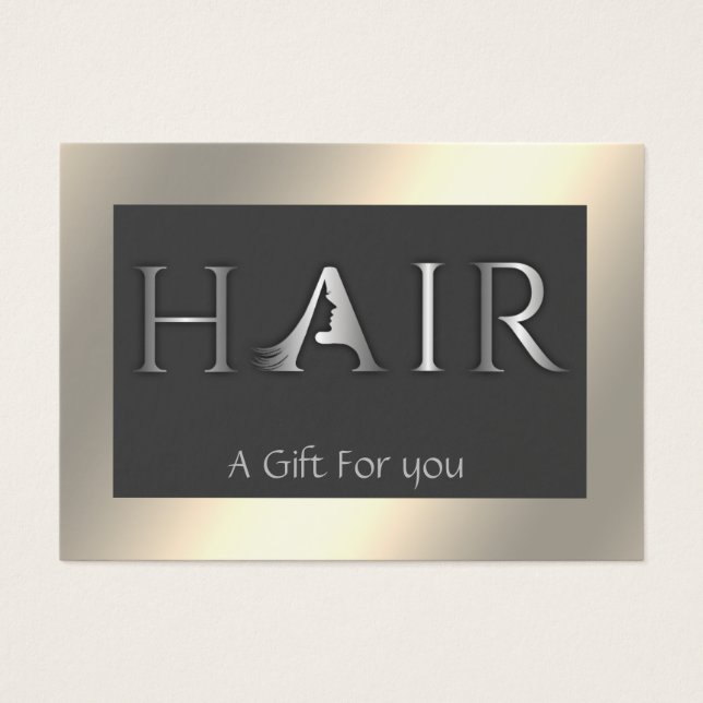 Luminous shiny elegant  HAIR gift certificate (Front)
