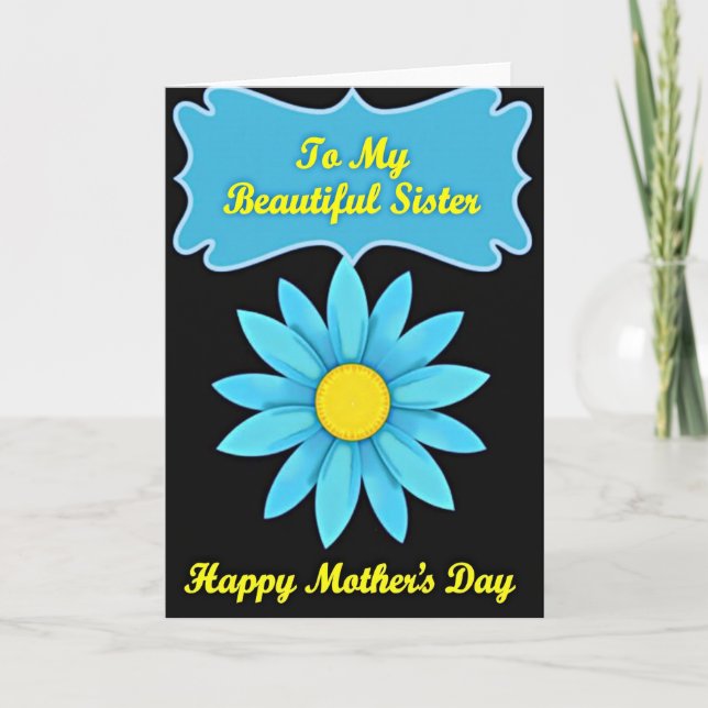 Luminous Sister Mothers Day Card (Front)