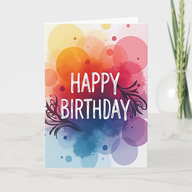 Luminous Spectrum Birthday Card (Front)