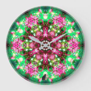 Luminous Stellar Kaleid Large Clock