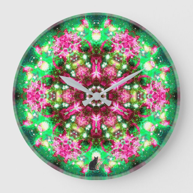Luminous Stellar Kaleid Large Clock (Front)