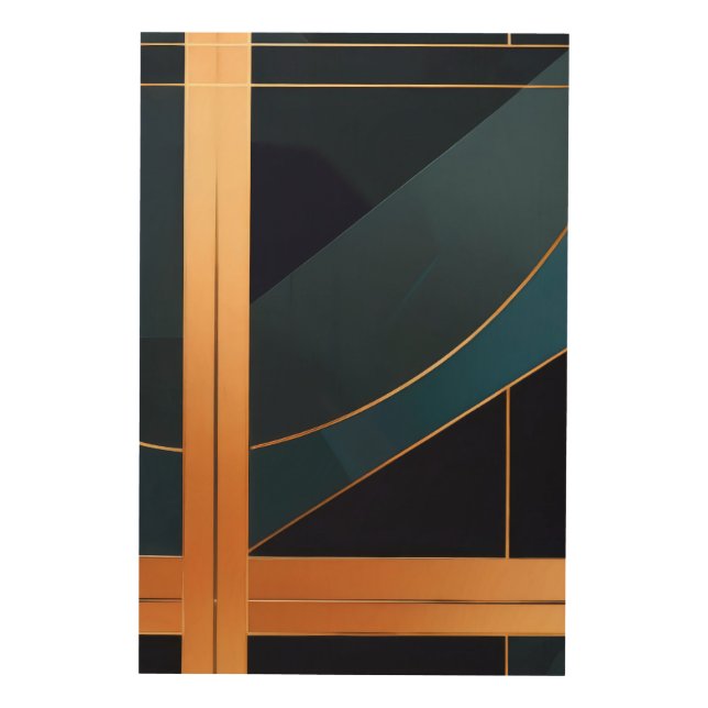 Luminous Structure Wood Wall Art (Front)