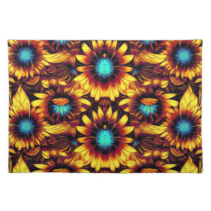 Luminous Sunflowers Cloth Placemat