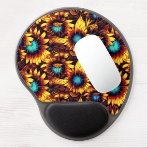 Luminous Sunflowers Gel Mouse Pad