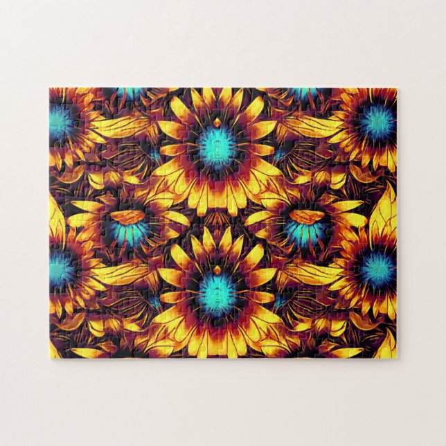 Luminous Sunflowers Jigsaw Puzzle (Horizontal)