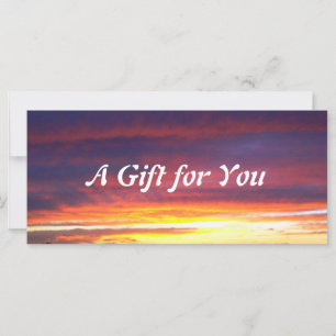 Luminous Sunset gift certificate template