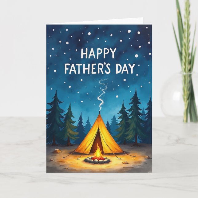 Luminous Tent Fathers Day Card (Front)