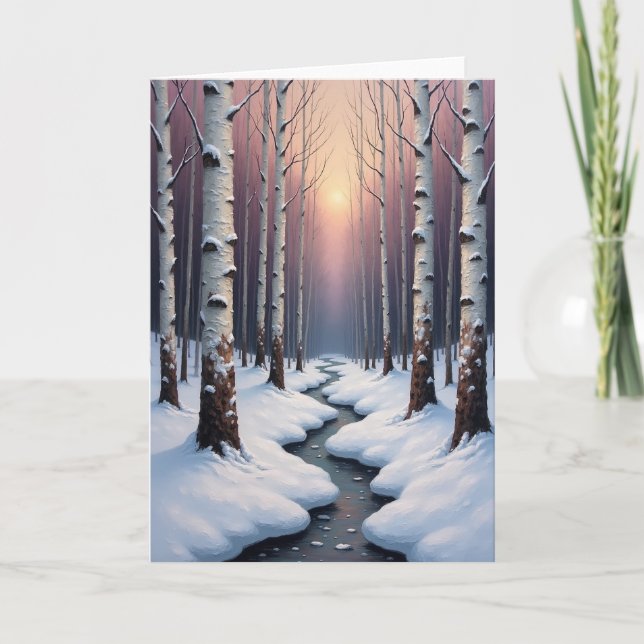 Luminous Trees Christmas Card (Front)