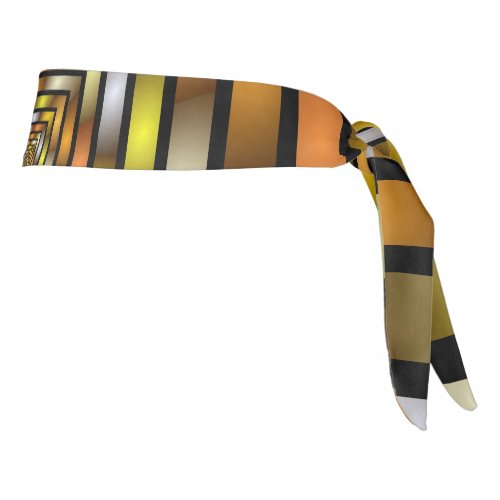 Luminous Tunnel Colorful Fractal Art Pattern Tie Headband