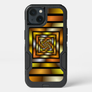 Luminous Tunnel Colorful Graphic Fractal Pattern iPhone 13 Case