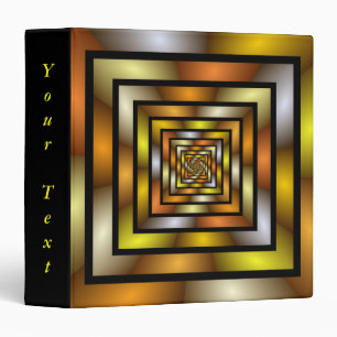 Luminous Tunnel Colorful Graphic Fractal Text 3 Ring Binder