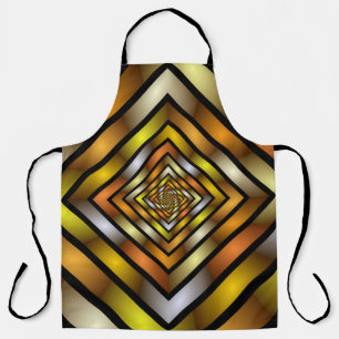 Luminous Tunnel Colorful Trippy Fractal Graphic Apron