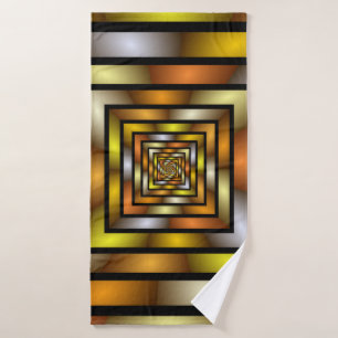 Luminous Tunnel Colorful Trippy Fractal Graphic Bath Towel