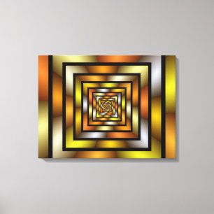 Luminous Tunnel Colorful Trippy Fractal Graphic Canvas Print