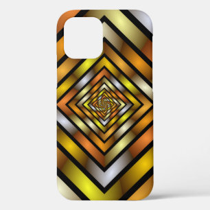 Luminous Tunnel Colorful Trippy Fractal Graphic iPhone 12 Case