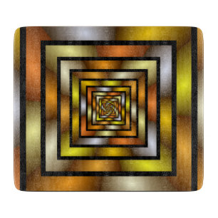 Luminous Tunnel Colorful Trippy Fractal Graphic Cutting Board