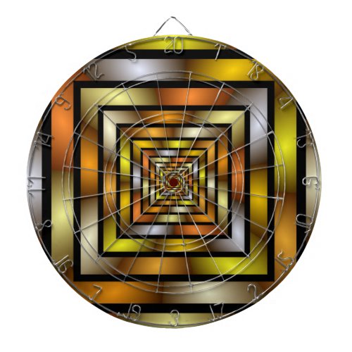 Luminous Tunnel Colorful Trippy Fractal Graphic Dart Board