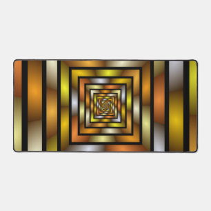 Luminous Tunnel Colorful Trippy Fractal Graphic Desk Mat