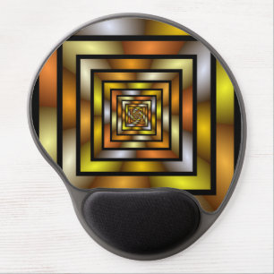 Luminous Tunnel Colorful Trippy Fractal Graphic Gel Mouse Pad