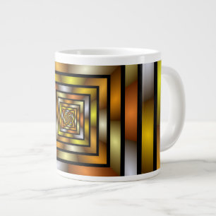 Luminous Tunnel Colorful Trippy Fractal Graphic Giant Coffee Mug