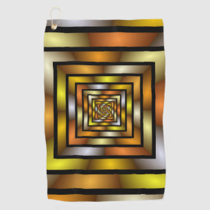 Luminous Tunnel Colorful Trippy Fractal Graphic Golf Towel