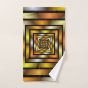 Luminous Tunnel Colorful Trippy Fractal Graphic Hand Towel