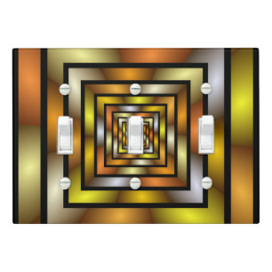 Luminous Tunnel Colorful Trippy Fractal Graphic Light Switch Cover