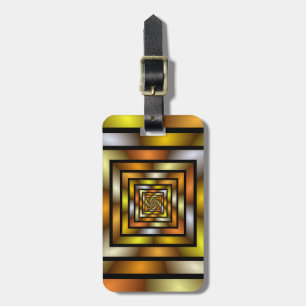 Luminous Tunnel Colorful Trippy Fractal Graphic Luggage Tag