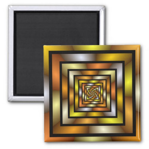 Luminous Tunnel Colorful Trippy Fractal Graphic Magnet