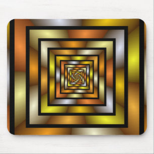 Luminous Tunnel Colorful Trippy Fractal Graphic Mouse Pad