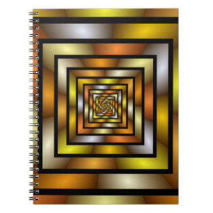 Luminous Tunnel Colorful Trippy Fractal Graphic Notebook