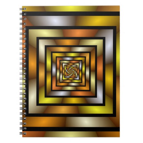 Luminous Tunnel Colorful Trippy Fractal Graphic Notebook
