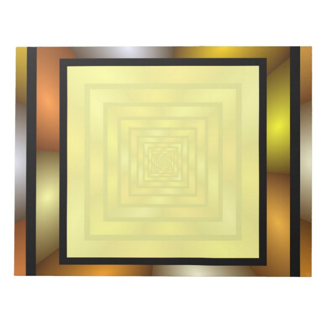 Luminous Tunnel Colorful Trippy Fractal Graphic Notepad (Front)