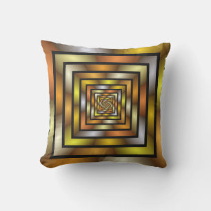 Luminous Tunnel Colorful Trippy Fractal Graphic Outdoor Pillow