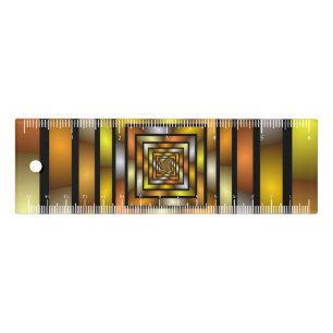 Luminous Tunnel Colorful Trippy Fractal Graphic Ruler