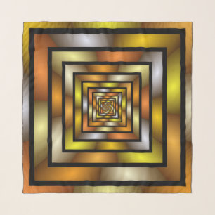 Luminous Tunnel Colorful Trippy Fractal Graphic Scarf