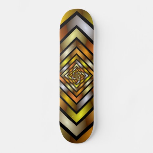 Luminous Tunnel Colorful Trippy Fractal Graphic Skateboard