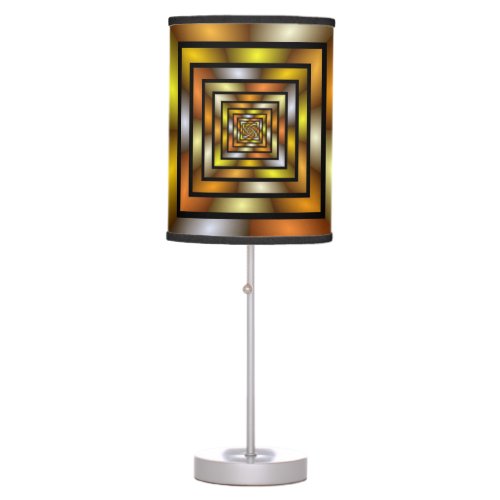 Luminous Tunnel Colorful Trippy Fractal Graphic Table Lamp