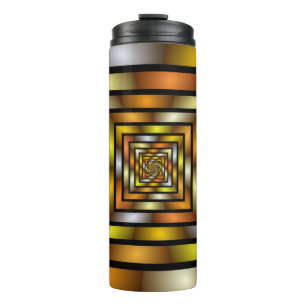 Luminous Tunnel Colorful Trippy Fractal Graphic Thermal Tumbler
