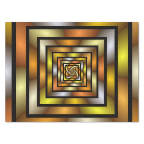 Luminous Tunnel Colorful Trippy Fractal Graphic Tissue Paper