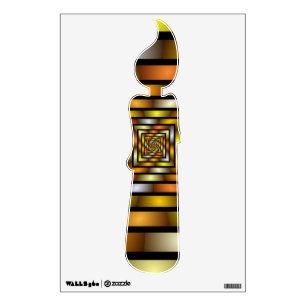 Luminous Tunnel Colorful Trippy Fractal Graphic Wall Decal