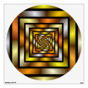 Luminous Tunnel Colorful Trippy Fractal Graphic Wall Decal